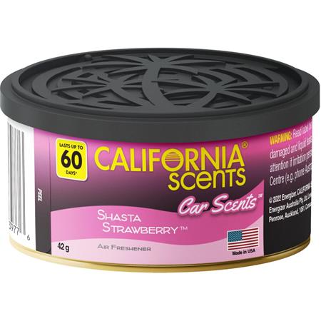Autóillatosító konzerv, 42 g, CALIFORNIA SCENTS Shasta Strawberry