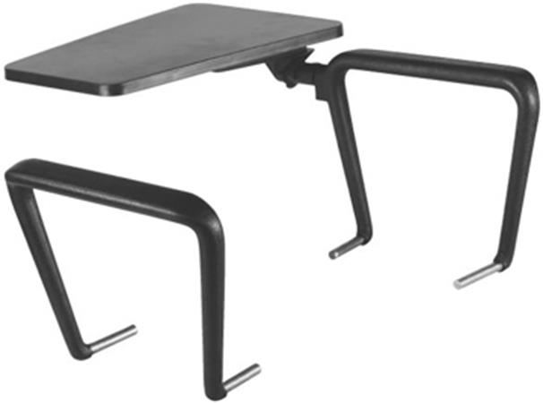 Karfa kihajtható műanyag asztalkával, Felicia székhez, jobb-kezes kivitelben, Br15 fekete