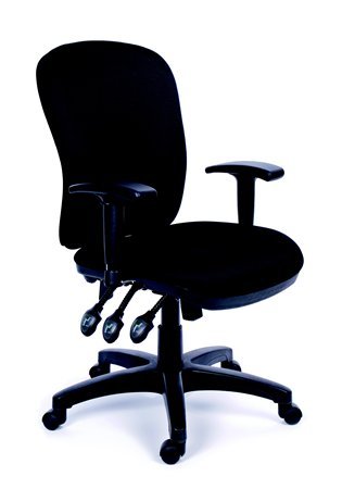 MaYAH Comfort irodai forgószék | állítható karfa | fekete gyöngyszövet-borítás | fekete lábkereszt