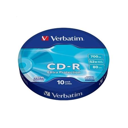 CD-R lemez, 700MB, 52x, 10 db, zsugor csomagolás, VERBATIM DataLife