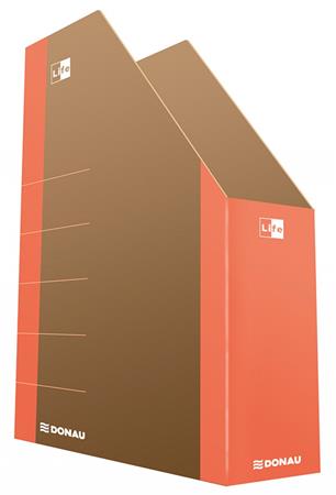 Iratpapucs, karton, 80 mm, DONAU Life, neon narancssárga
