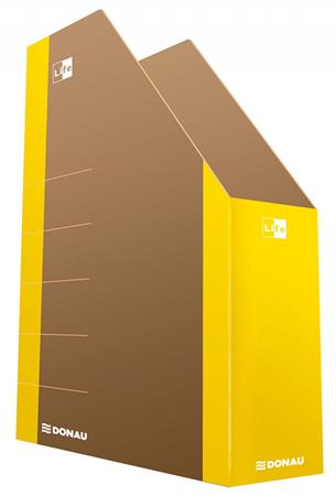 Iratpapucs, karton, 80 mm, DONAU Life, neon sárga