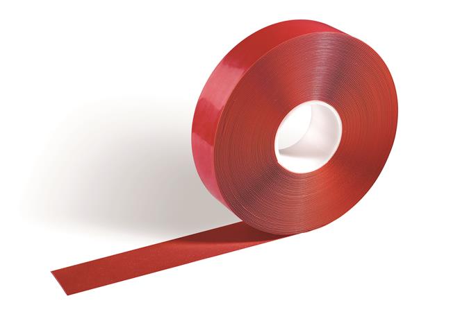 Jelölőszalag, 50 mm x 30 m, 0,5 mm, DURABLE, DURALINE , piros