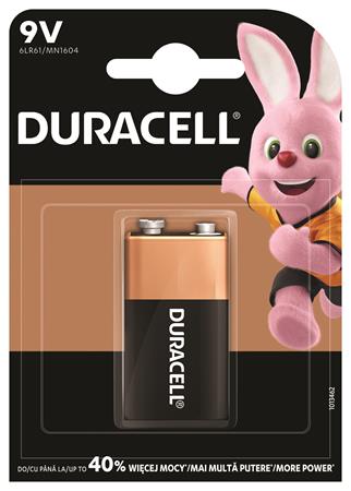 Elem, 9V, 1 db, DURACELL Basic