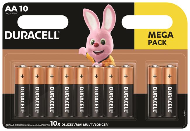 Elem, AA ceruza, 10 db, DURACELL Basic