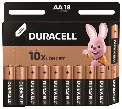 Elem, AA ceruza, 18 db, DURACELL Basic