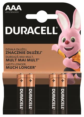 Elem, AAA mikro, 4 db, DURACELL Basic