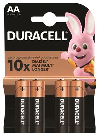 Elem, AA ceruza, 4 db, DURACELL Basic