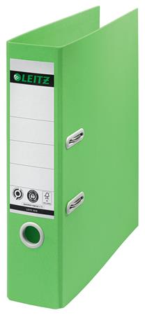 Iratrendező, 80 mm, A4, karton, újrahasznosított, LEITZ 180 Recycle, zöld