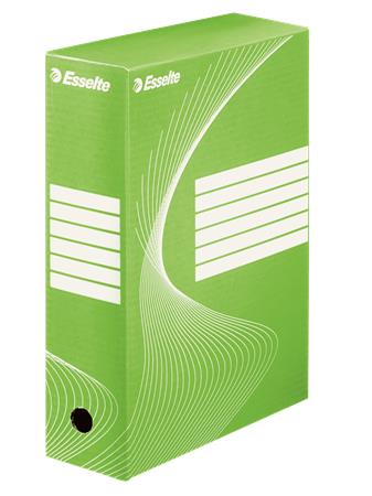 Archiválódoboz, A4, 100 mm, karton, ESSELTE Boxycolor, zöld
