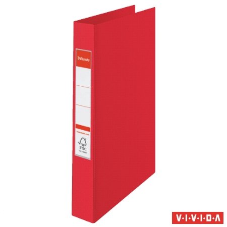 Gyűrűs könyv, 2 gyűrű, 42 mm, A4, PP, ESSELTE Standard, Vivida piros