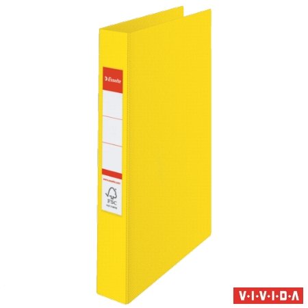 Gyűrűs könyv, 4 gyűrű, 42 mm, A4, PP, ESSELTE Standard, Vivida sárga