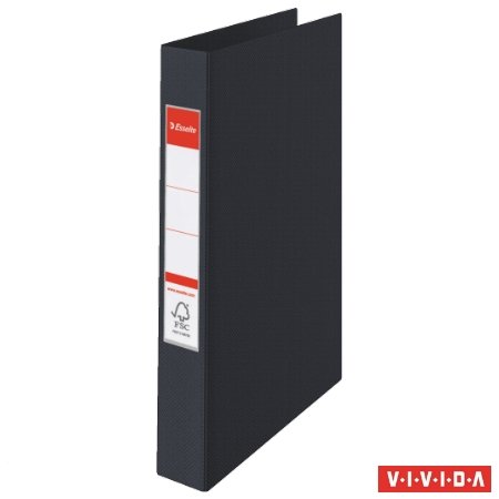 Gyűrűs könyv, 4 gyűrű, 42 mm, A4, PP, ESSELTE Standard, Vivida fekete