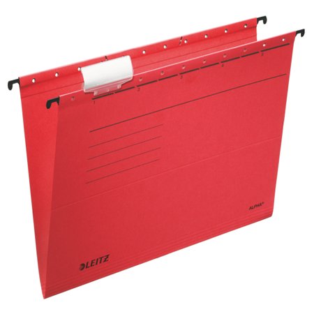 Függőmappa, karton, A4, LEITZ Alpha Standard, piros