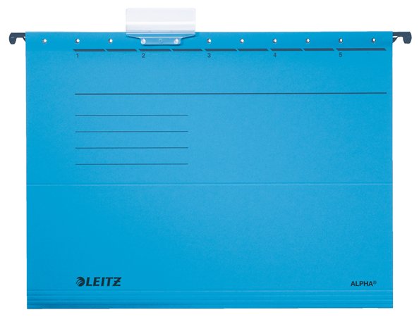 Függőmappa, karton, A4, LEITZ Alpha Standard, kék
