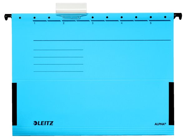 Függőmappa, oldalvédelemmel, karton, A4, LEITZ Alpha, kék