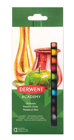 Olajpasztell kréta, DERWENT Academy, 12 különböző szín