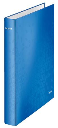 Gyűrűs könyv, 2 gyűrű, D alakú, 40 mm, A4 Maxi, karton, LEITZ Wow, kék