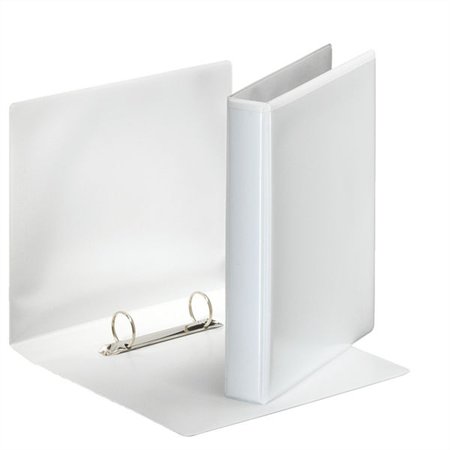 Gyűrűs könyv, panorámás, 2 gyűrű, D alakú, 46 mm, A5, PP, ESSELTE, fehér