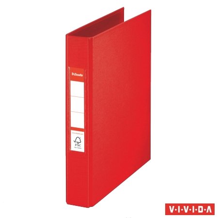 Gyűrűs könyv, 2 gyűrű, 42 mm, A5, PP, ESSELTE Standard, Vivida piros