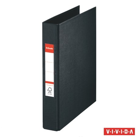 Gyűrűs könyv, 2 gyűrű, 42 mm, A5, PP, ESSELTE Standard, Vivida fekete