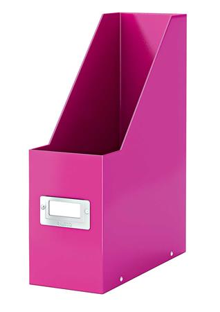 Iratpapucs, PP/karton, 95 mm, LEITZ Click&Store, rózsaszín