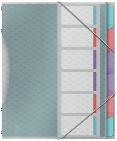 Előrendező, A4, 6 részes, műanyag, ESSELTE Colour’Breeze, áttetsző