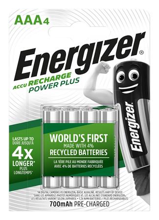 Tölthető elem, AAA mikro, 4x700 mAh, ENERGIZER Power Plus