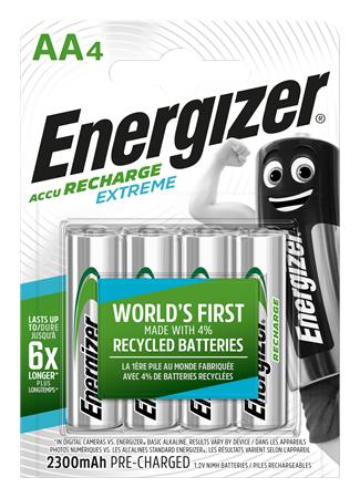 Tölthető elem, AA ceruza, 4x2300 mAh, előtöltött, ENERGIZER Extreme