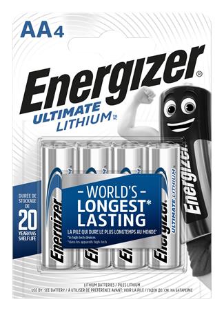 Elem, AA ceruza, 4 db, Lítium, ENERGIZER Ultimate Lithium