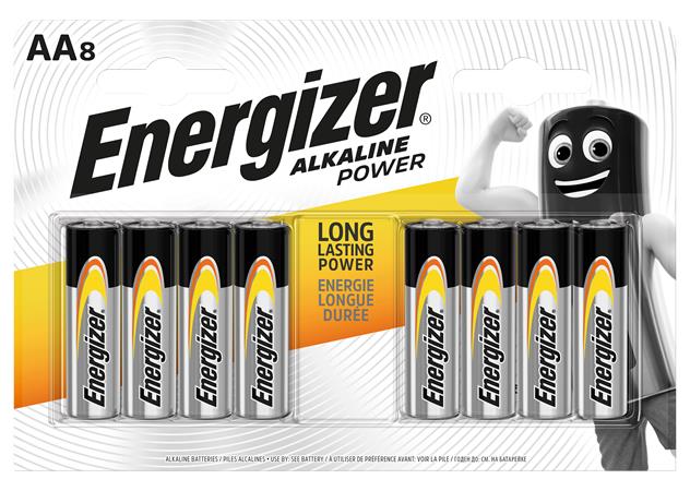 Elem, AA ceruza, 8 db, ENERGIZER Alkaline Power