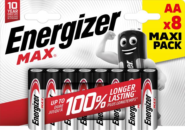 Elem, AA ceruza, 8 db, ENERGIZER Max