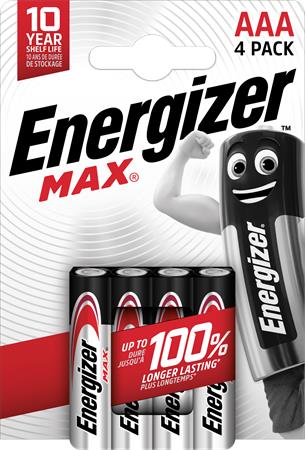 Elem, AAA mikro, 4 db, ENERGIZER Max