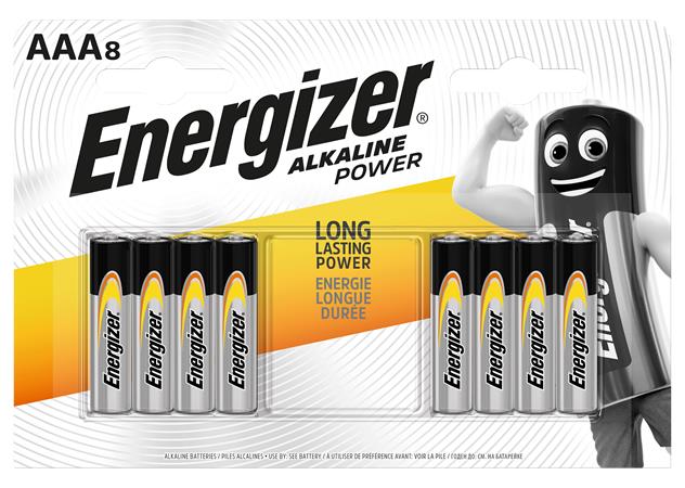 Elem, AAA mikro, 8 db, ENERGIZER Alkaline Power