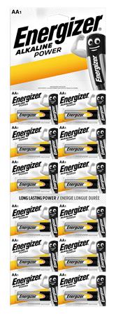 Elem, AA ceruza, 12 db, egyesével téphető, ENERGIZER Alkaline Power Kartella