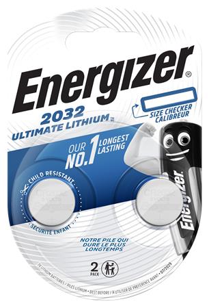 Gombelem, lítium, CR2032, 2 db, ENERGIZER Ultimate