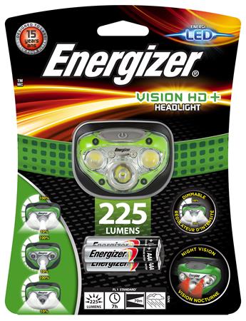 Fejlámpa, 3 LED, 3xAAA, ENERGIZER Headlight Vision HD Plus