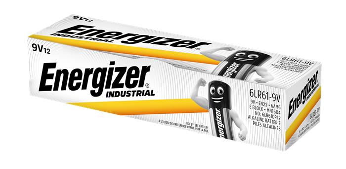 Elem, 9V, 12 db, ENERGIZER Alkaline Power Industrial