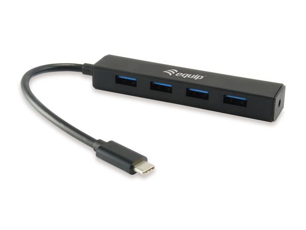 USB elosztó-HUB, USB-C, 4 port, USB 3.2, EQUIP Life