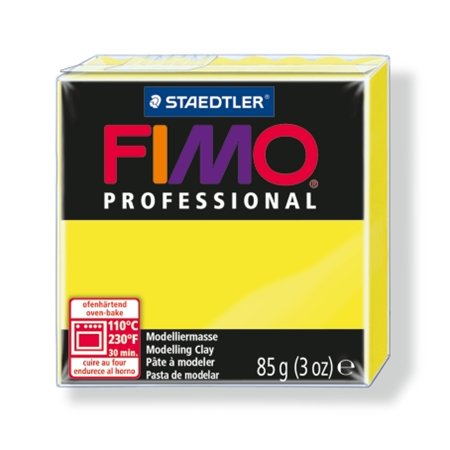 Gyurma, 85 g, égethető, FIMO Professional, sárga