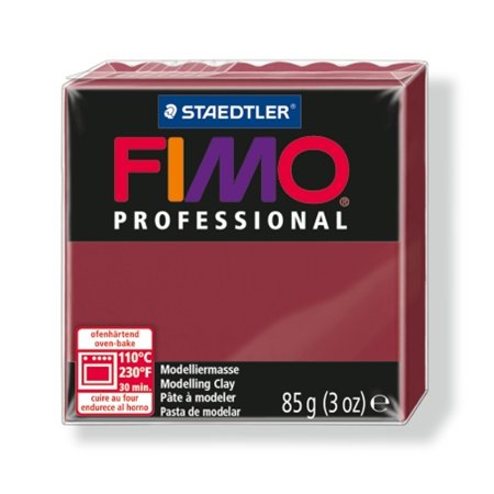 Gyurma, 85 g, égethető, FIMO Professional, bordó