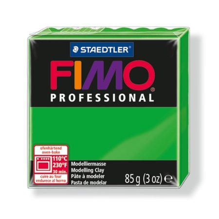 Gyurma, 85 g, égethető, FIMO Professional, zöld