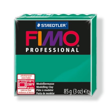 Gyurma, 85 g, égethető, FIMO Professional, intenzív zöld