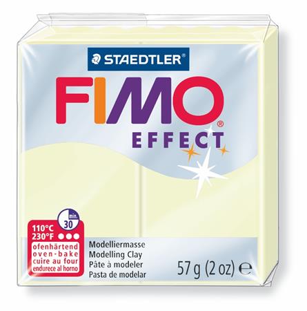 Gyurma, 57 g, égethető, FIMO Effect, sötétben világító