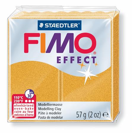 Gyurma, 57 g, égethető, FIMO Effect, metál arany