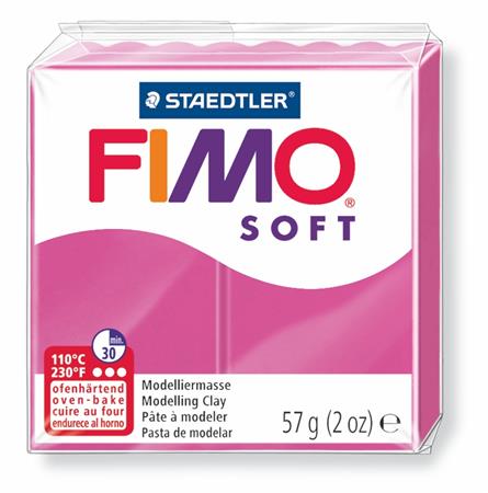 Gyurma, 57 g, égethető, FIMO Soft, málna