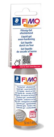 Folyékony gyurma, 50ml, égethető, FIMO Effect, ezüst