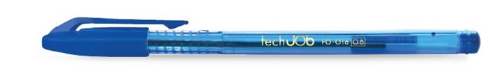 Golyóstoll, 0,4 mm, kupakos, FLEXOFFICE TechJob, kék