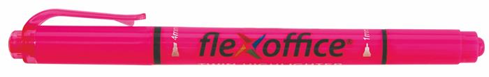 Szövegkiemelő, 1,0/4,0 mm, kétvégű, FLEXOFFICE HL01, rózsaszín