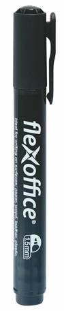 Alkoholos marker, 1,5 mm, kúpos, FLEXOFFICE PM03, fekete